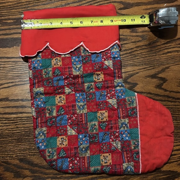 Christmas Stocking Vintage Quilted - Picture 5 of 7